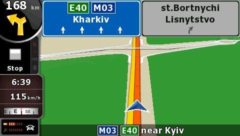 Signposts with lane information