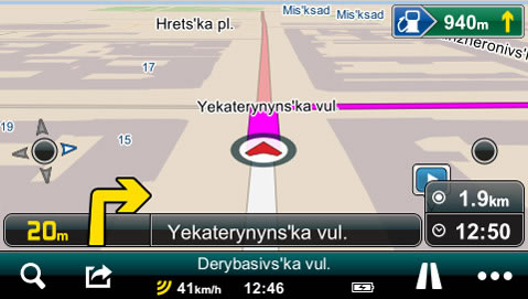 Route in Odessa