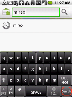 Android Market Search for Mireo