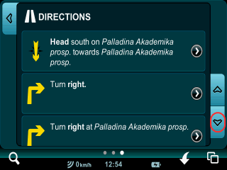 Route directions in Mireo